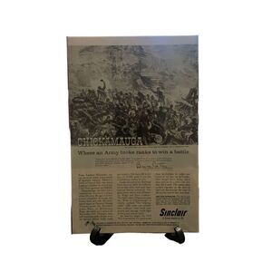 Vintage 1960 Sinclair Oil Chickamauga Ad Advertisement